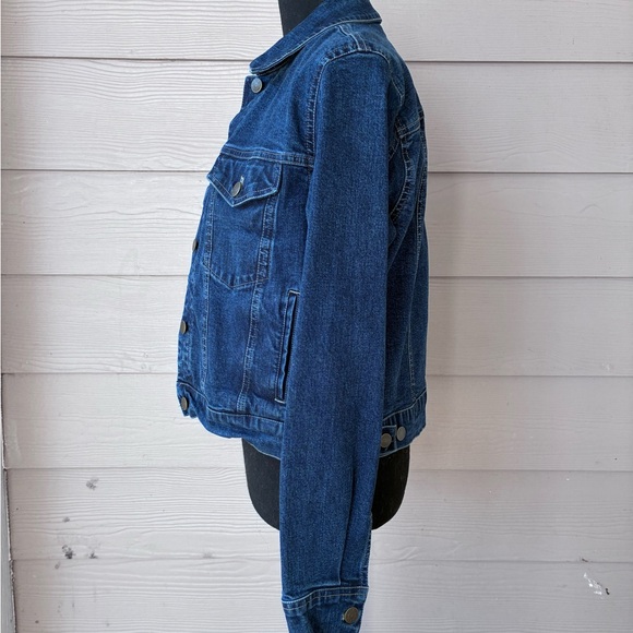 Vintage YTK Women’s Jones Jeans Dark Wash Trucker Denim Jacket, Size 4 - Picture 3 of 12